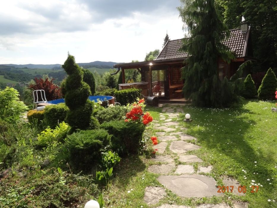 Domek Krynica Zdrój. Nocleg w górach. Kominek, balia.
