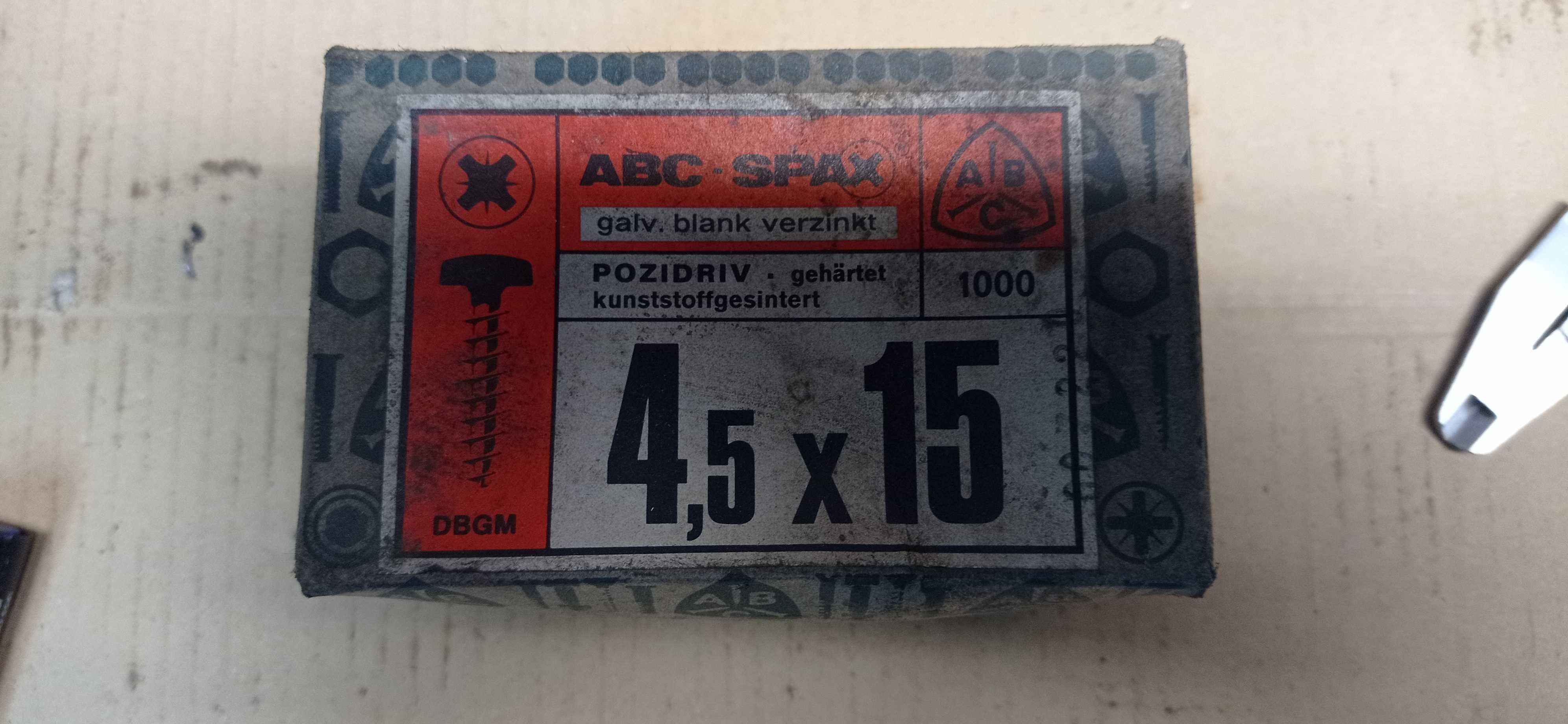 Wkręty Ocynkowane hartowane 4,5x15 1000 szt.