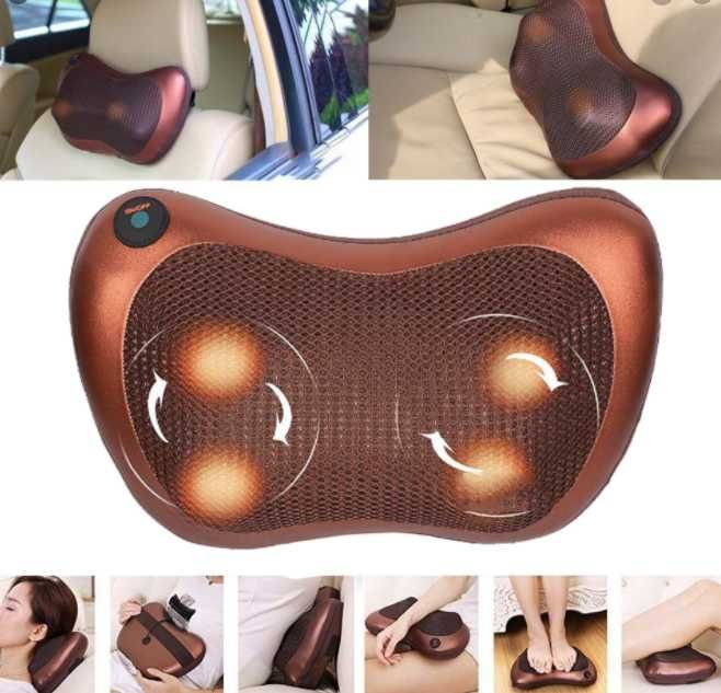 Масажна подушка Car and Home Massage Pillow, масажер автомобільний.