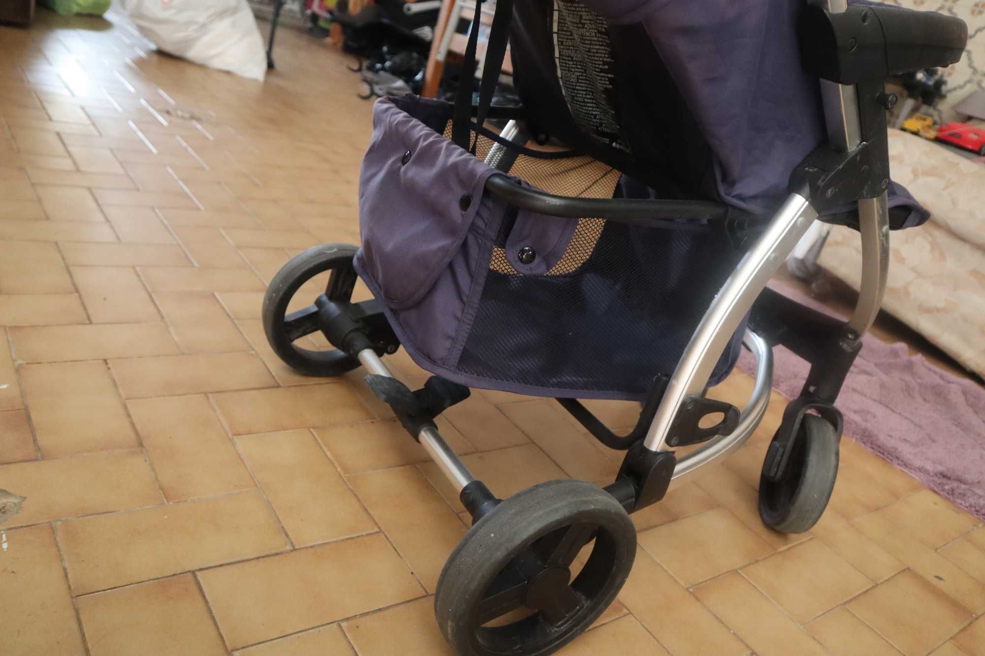 Carrinho de Bebê Asalvo Azul Marinho - Ótimo Estado!