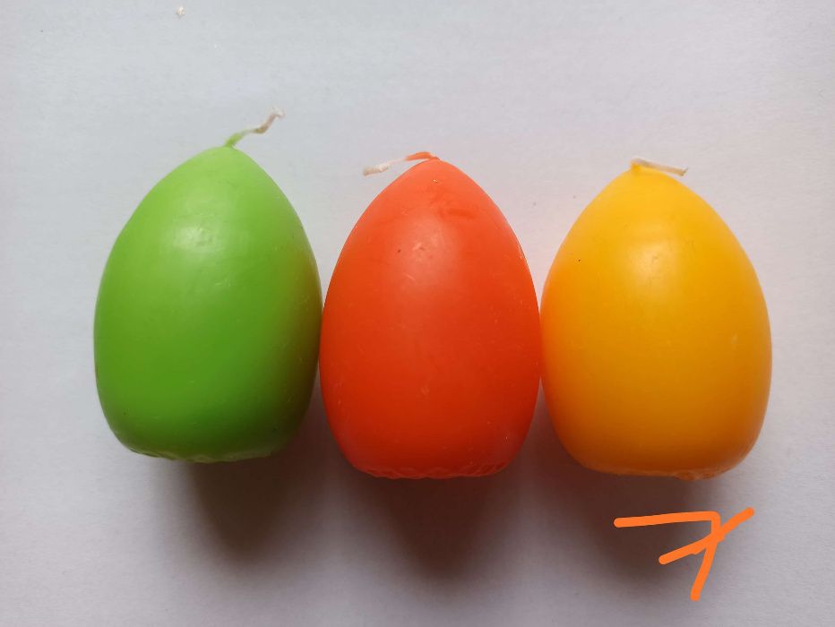 Świeca ozdobna (np. wielkanocne jajka), bezzapachowa