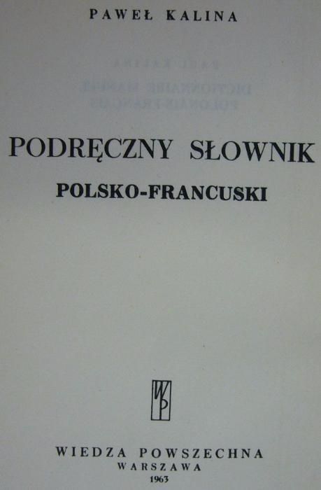 Słownik polsko francuski