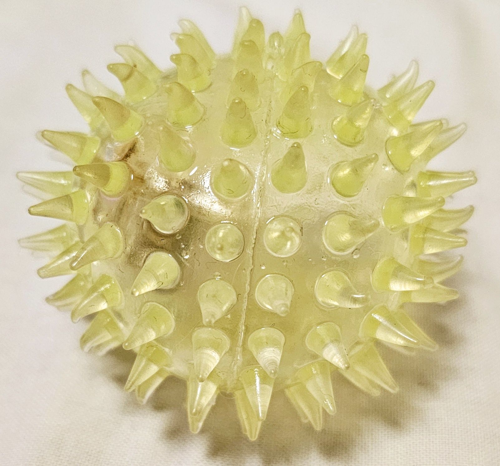 Duża piszcząca piłka z kolcami dla psa lub kota, 7cm