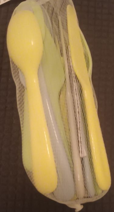 Kits talheres plastico novos reutilizáveis ultra resistentes