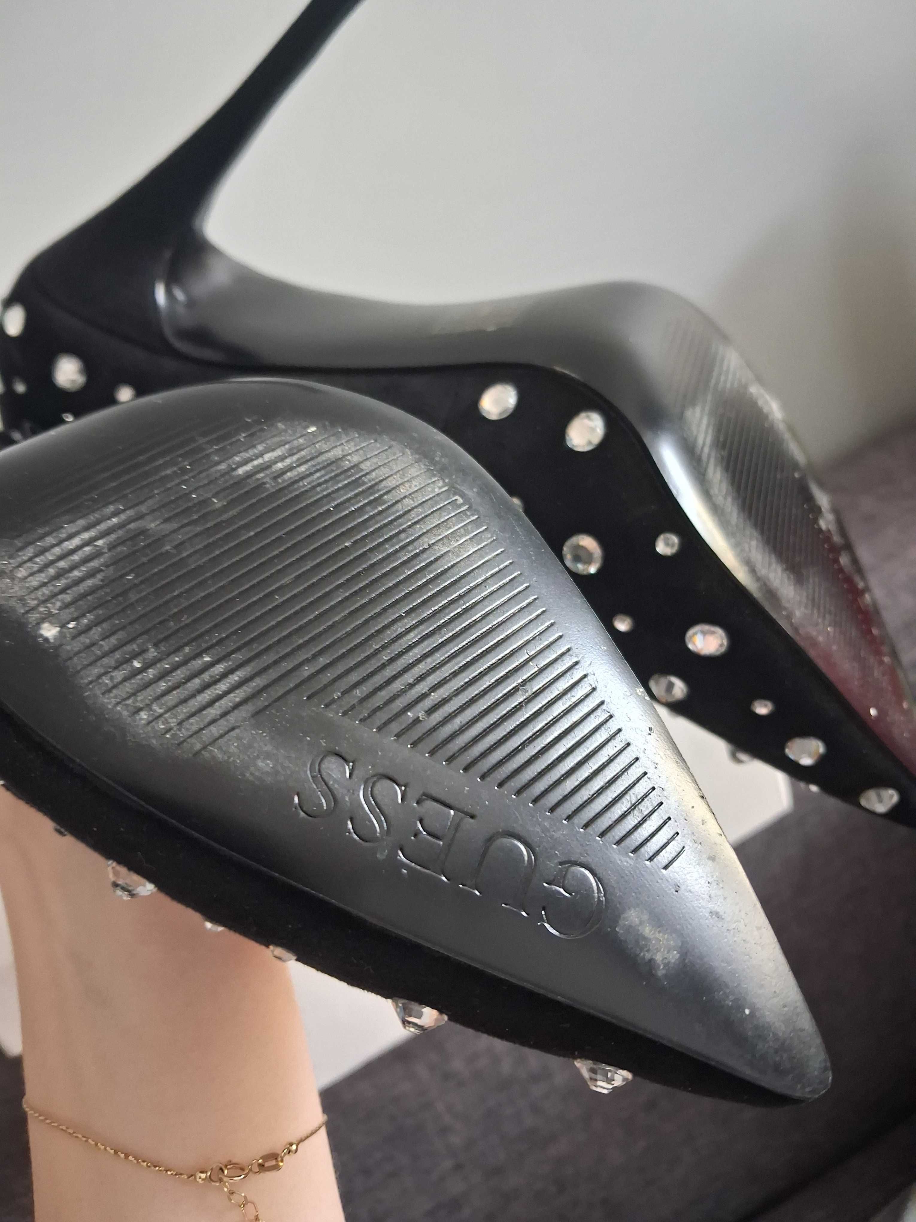 Szpilki guess buty na obcasie z kryształkami