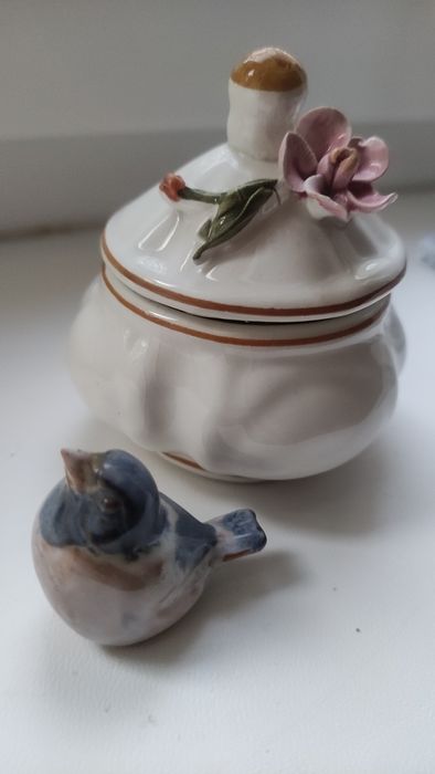 Pojemnik cukiernica włoska porcelana puzderko