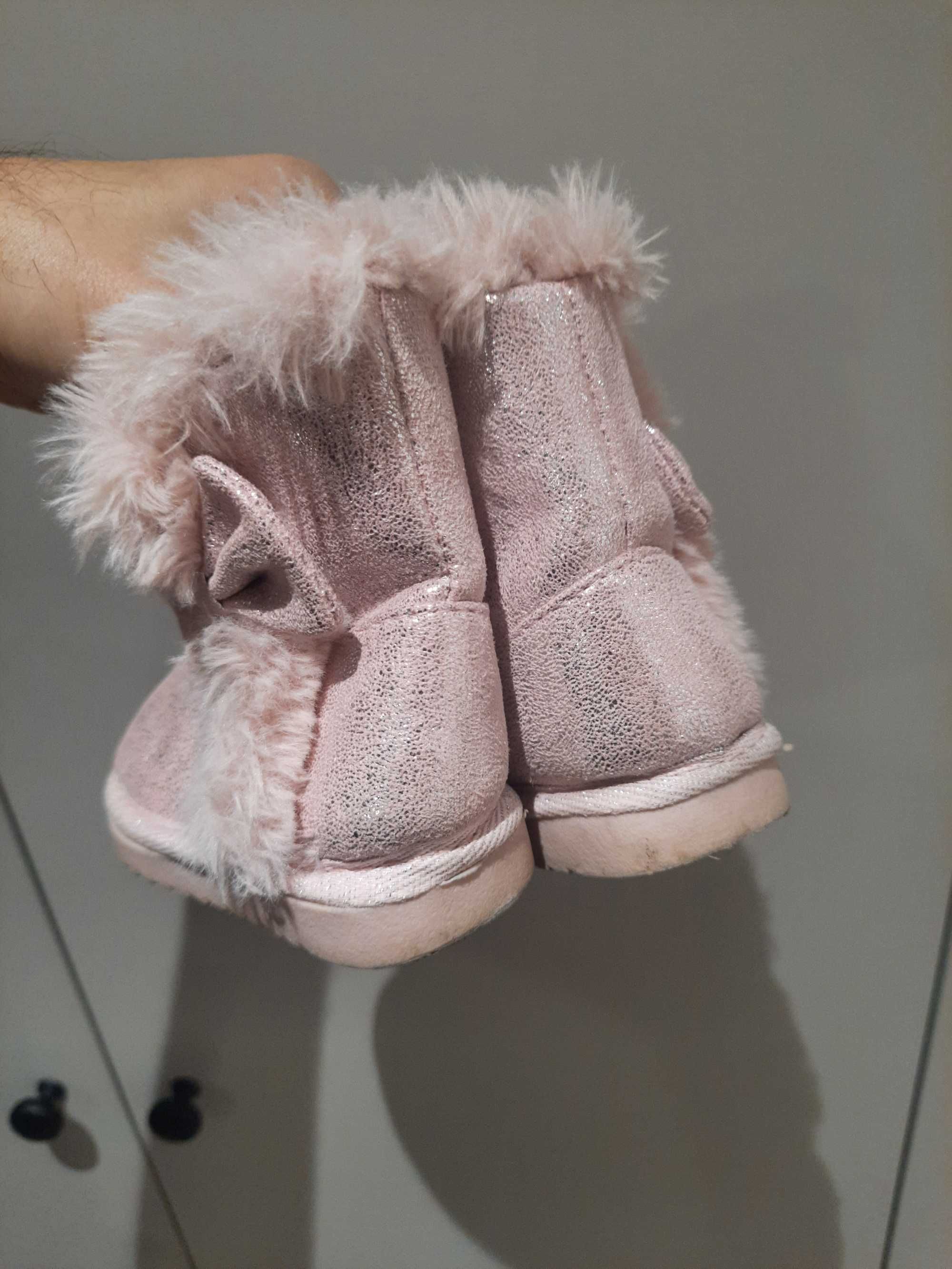 BUTY ocieplane kozaki dla dziewczynki buty jesień zima  rozmiar 22