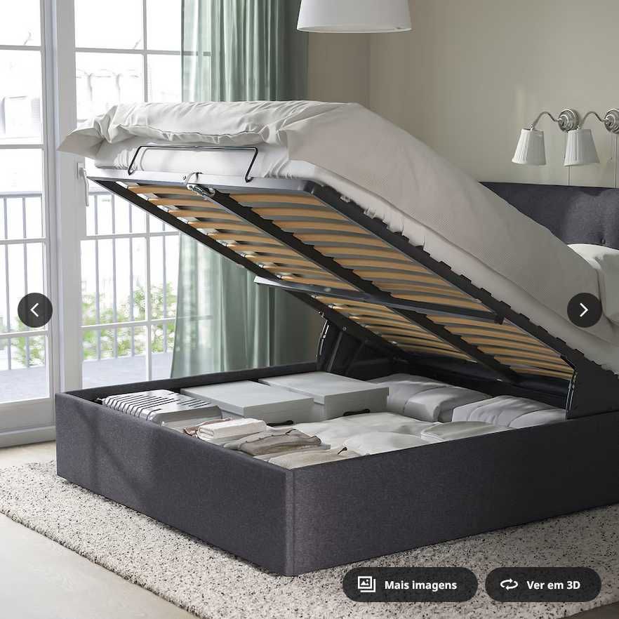 Cama IDANAS | IKEA | Nova | 160x200 cm| Inclui colchão