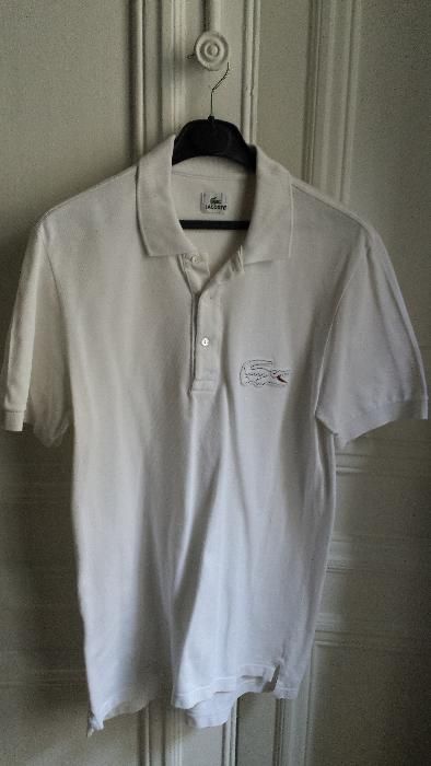 Polo Collector Lacoste Giant White Crocodile