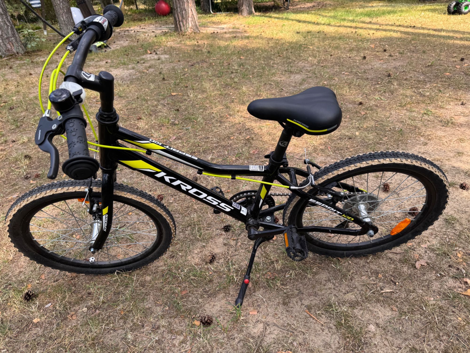 KROSS ESPRIT KID 20″ – czarno‑limonkowy - GRATIS KASK