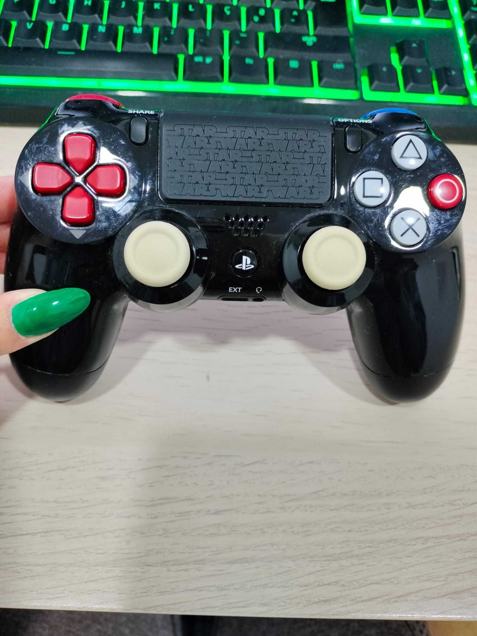 Comando PS4 Star Wars edição limitada e adaptador backpaddles