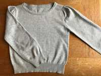 Szary cienki sweterek dla dziewczynki