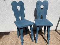 Krzesła drewniane z okresu PRL