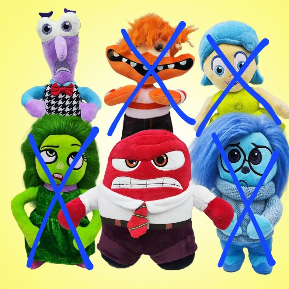 Розпродаж! М'які іграшки Думками на виворіт 2 / Inside out 2 / Головол