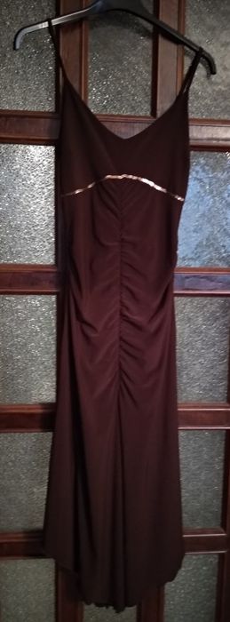 Brązowa sukienka na ramiączkach M/L