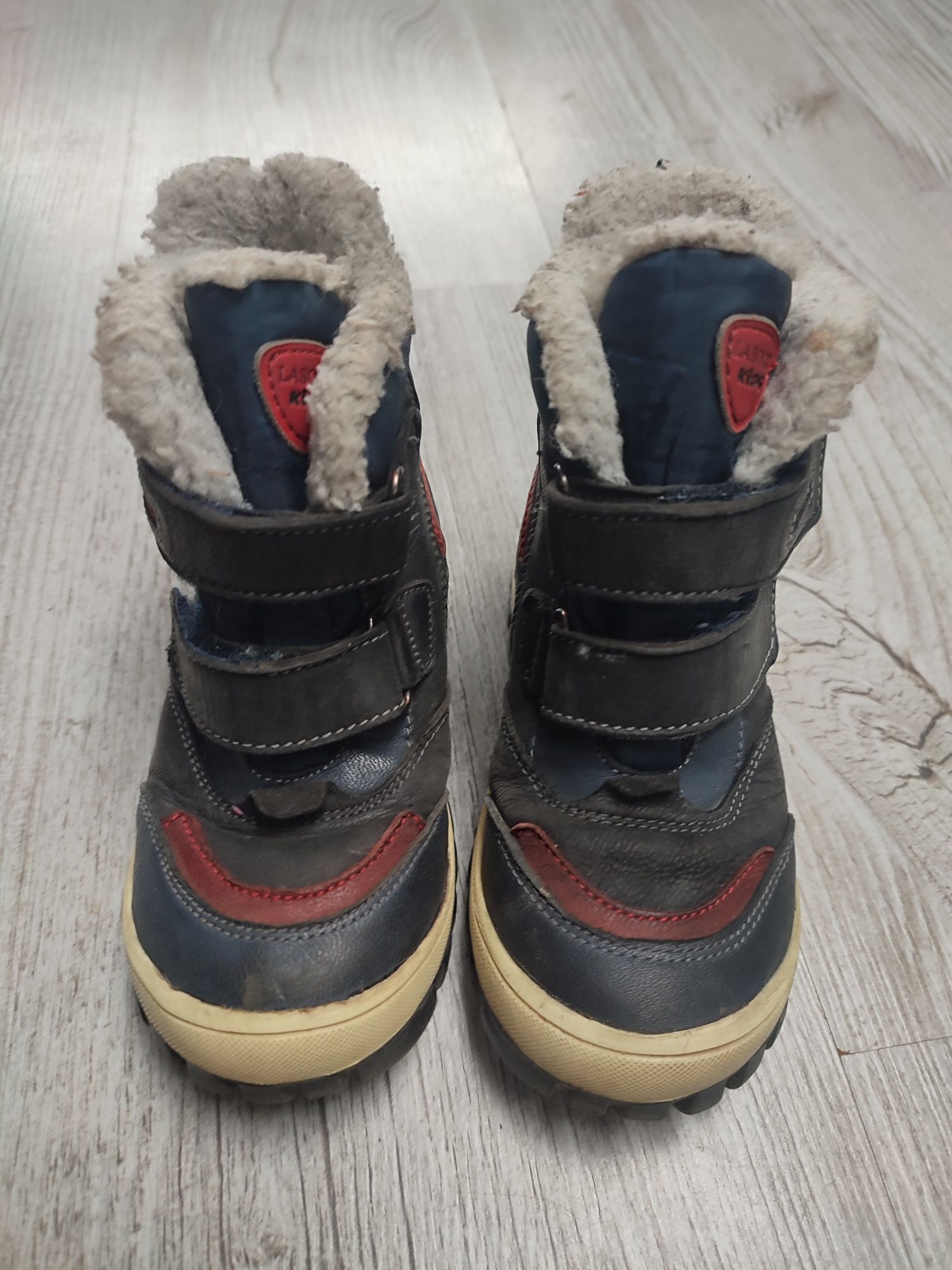 Lasocki 26 buty chłopięce śniegowe zimowe ocieplane kozaki futro rzepy
