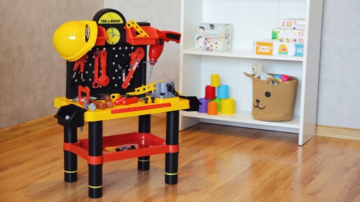 Warsztat Dla Dzieci Kinderplay Zestaw Majsterkowicza Z Narzędziami + K