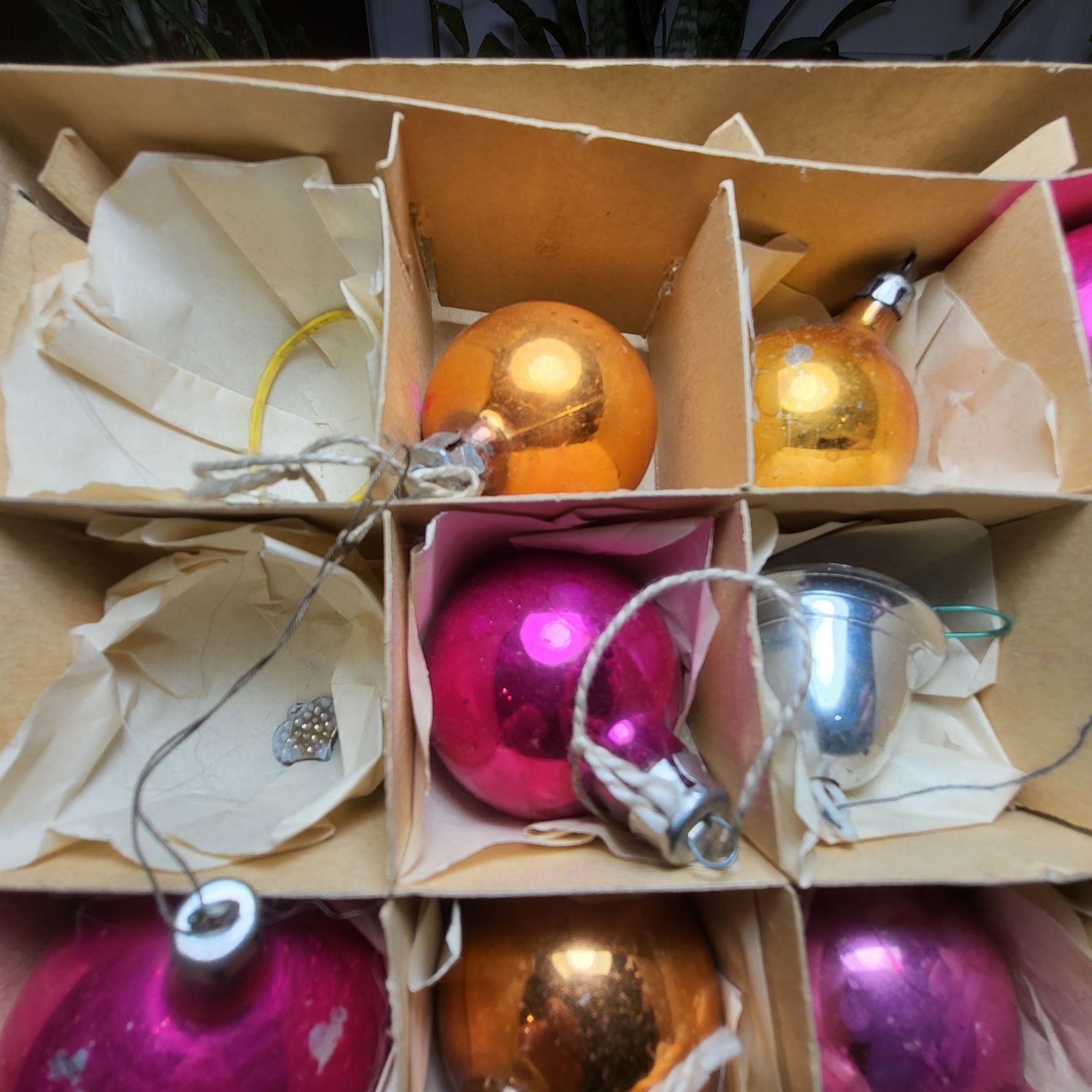 Bombki choinkowe zestaw 10sztuk PRL 66