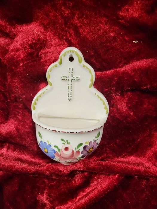Ceramiczna Ręcznie malowana austriacka kropielnica