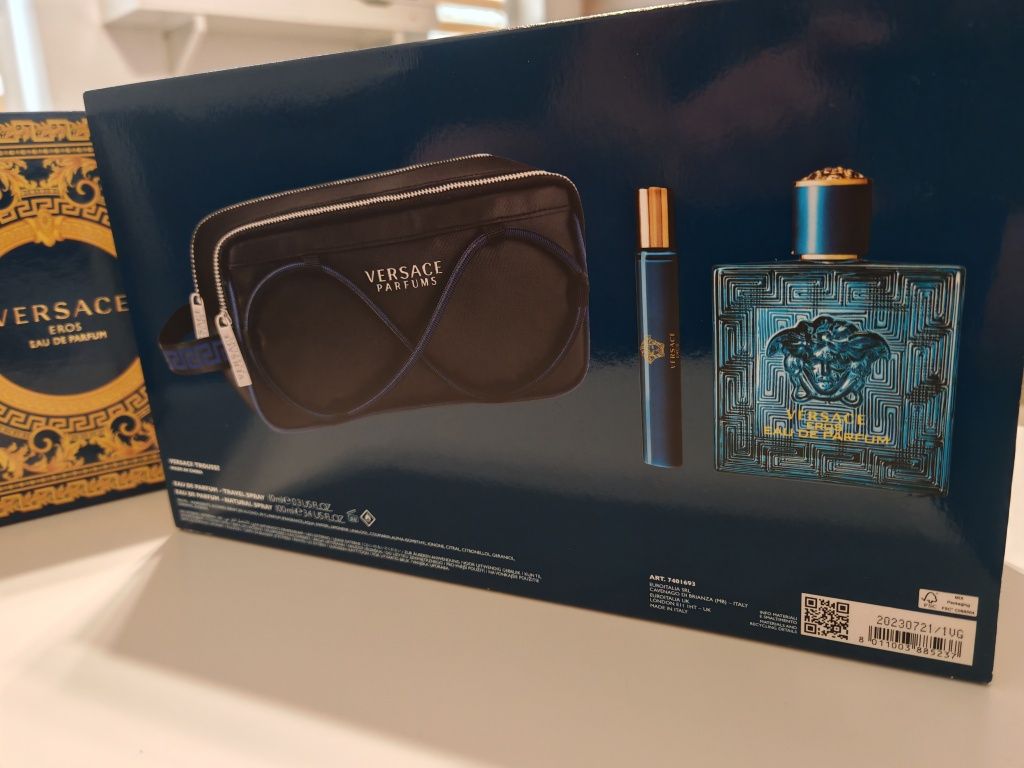VERSACE EROS EDP Zestaw Upominkowy 100 ml + 10 ml + kosmetyczka.Okazja
