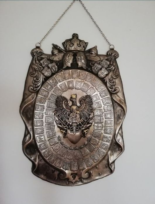 Ryngraf patriotyczny z orłem polskim i matką boską częstochowską, pole