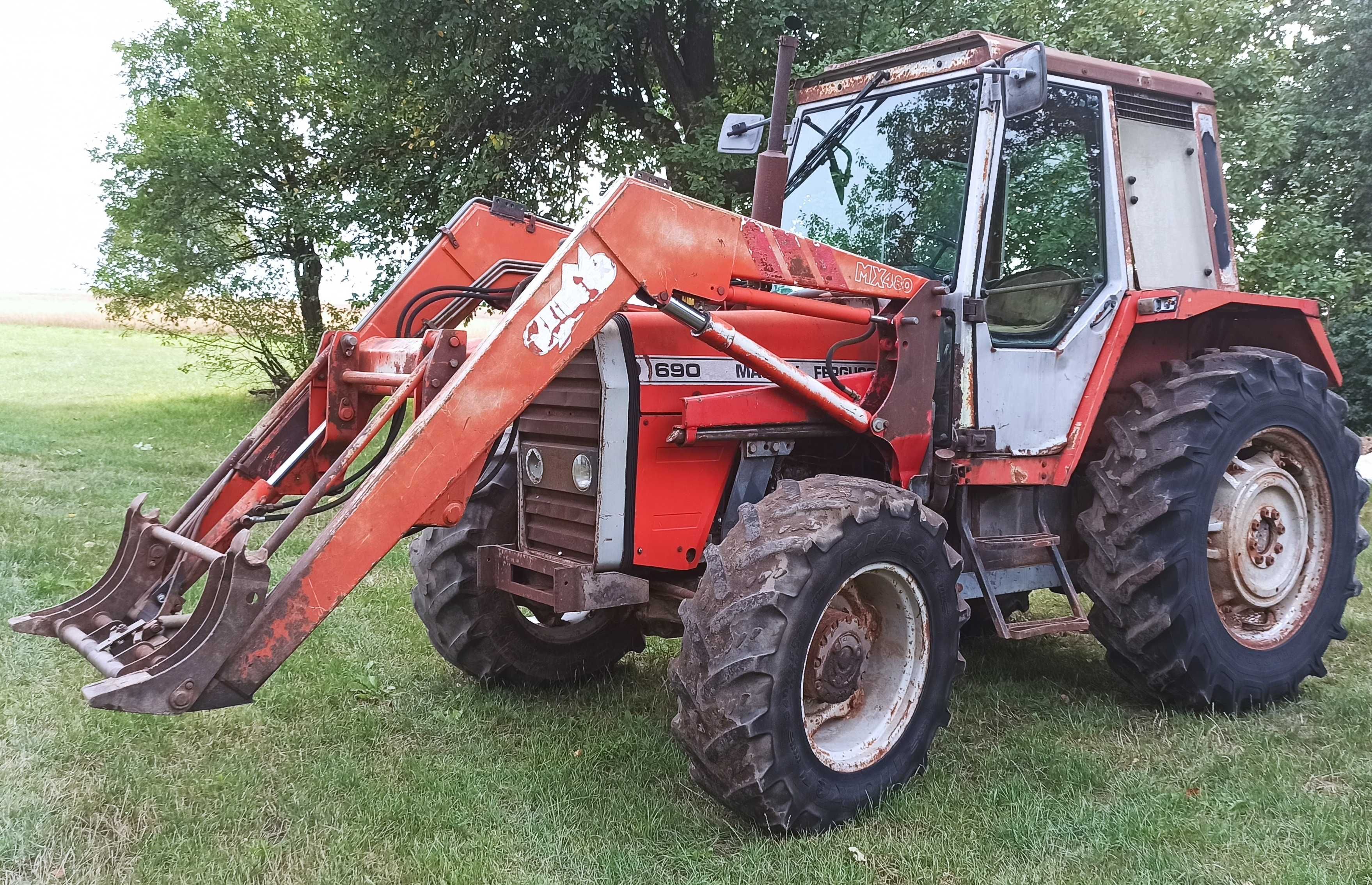 Ładowacz czołowy Mailleux MX480 + adaptacja Massey Ferguson TUR