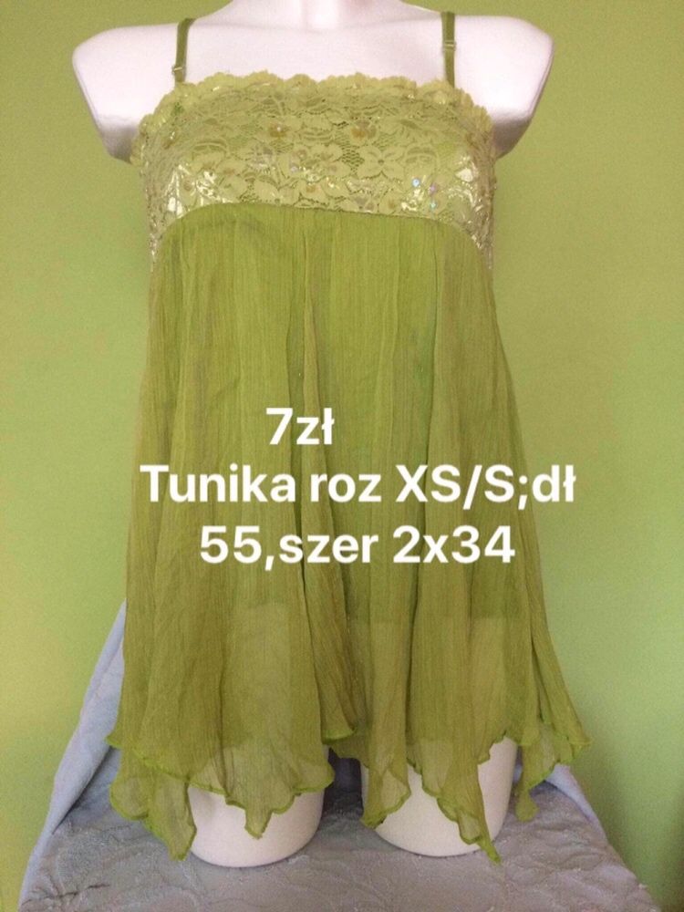 Tunika roz XS/S;dł 55,szer 2x34