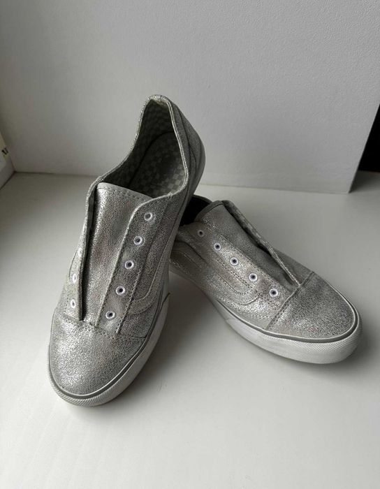 Сріблясті глітерні жіночі кеди Vans Old Scool! Оригінал