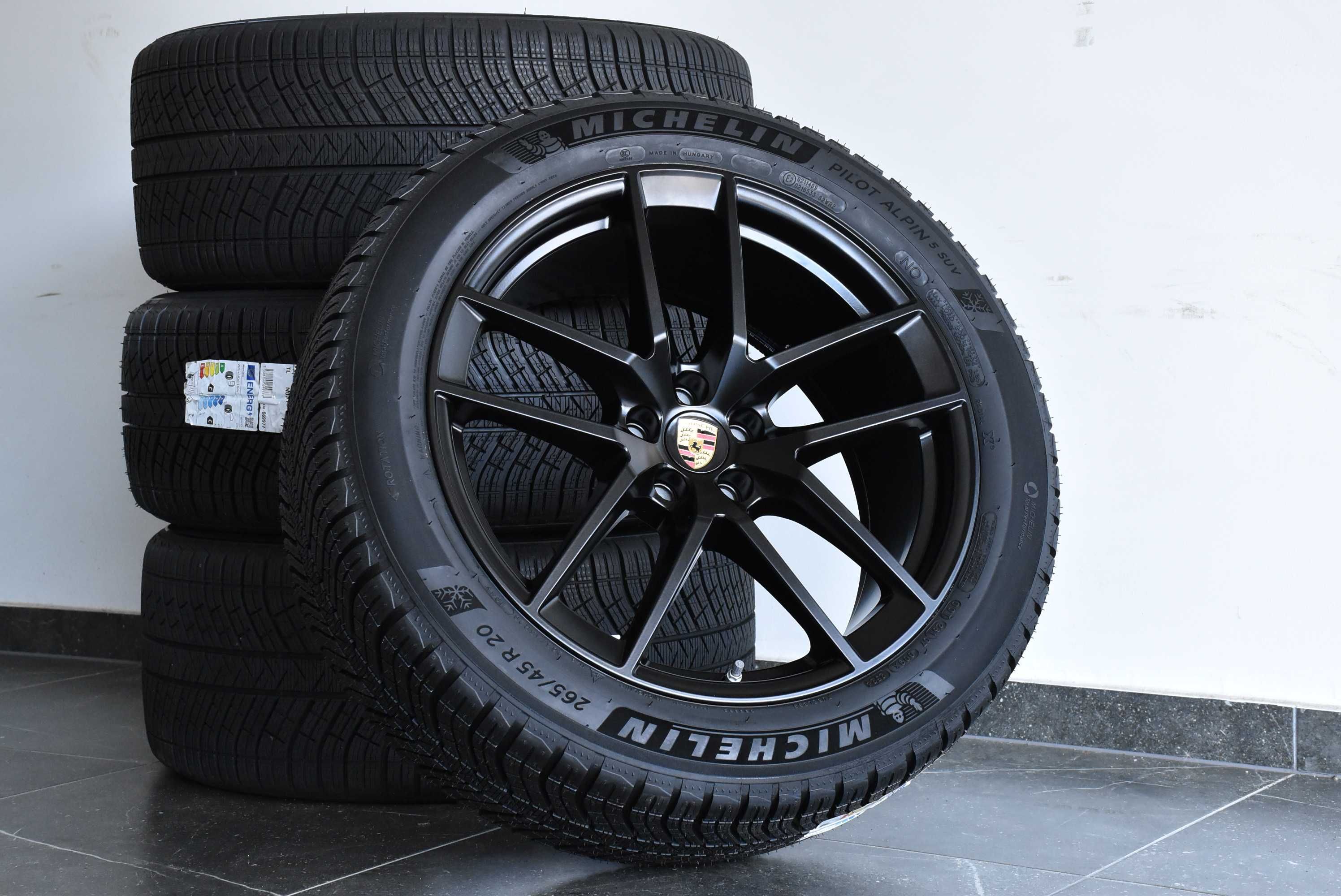 Koła Porsche 20 OE MACAN TURBO S GTS Nowe Michelin Zima 2024 BLACK MAT