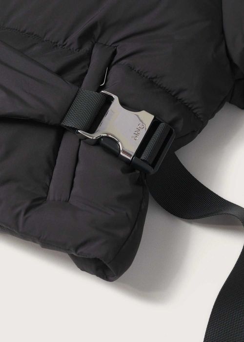 MANGO czarna pikowana kurtka NOWA watowana anorak zima L/40