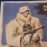 Estoński plakat propagandowy 3 Rzesza  Wehrmacht Front wschodni