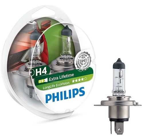 żarówka halogenowa H4 PHILIPS Long life x2 szt.