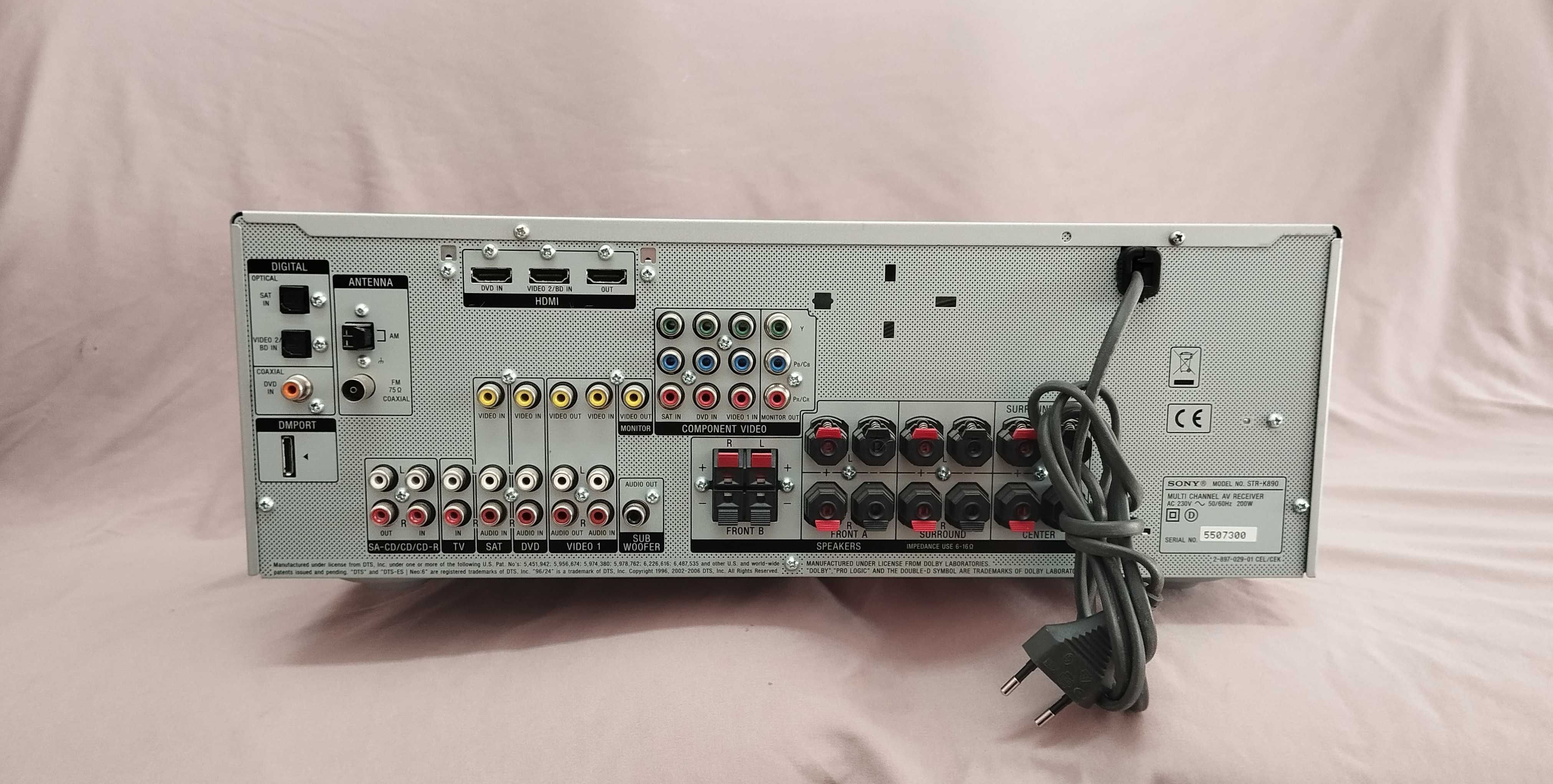 Amplificador AV, Colunas Sony e Subwofer