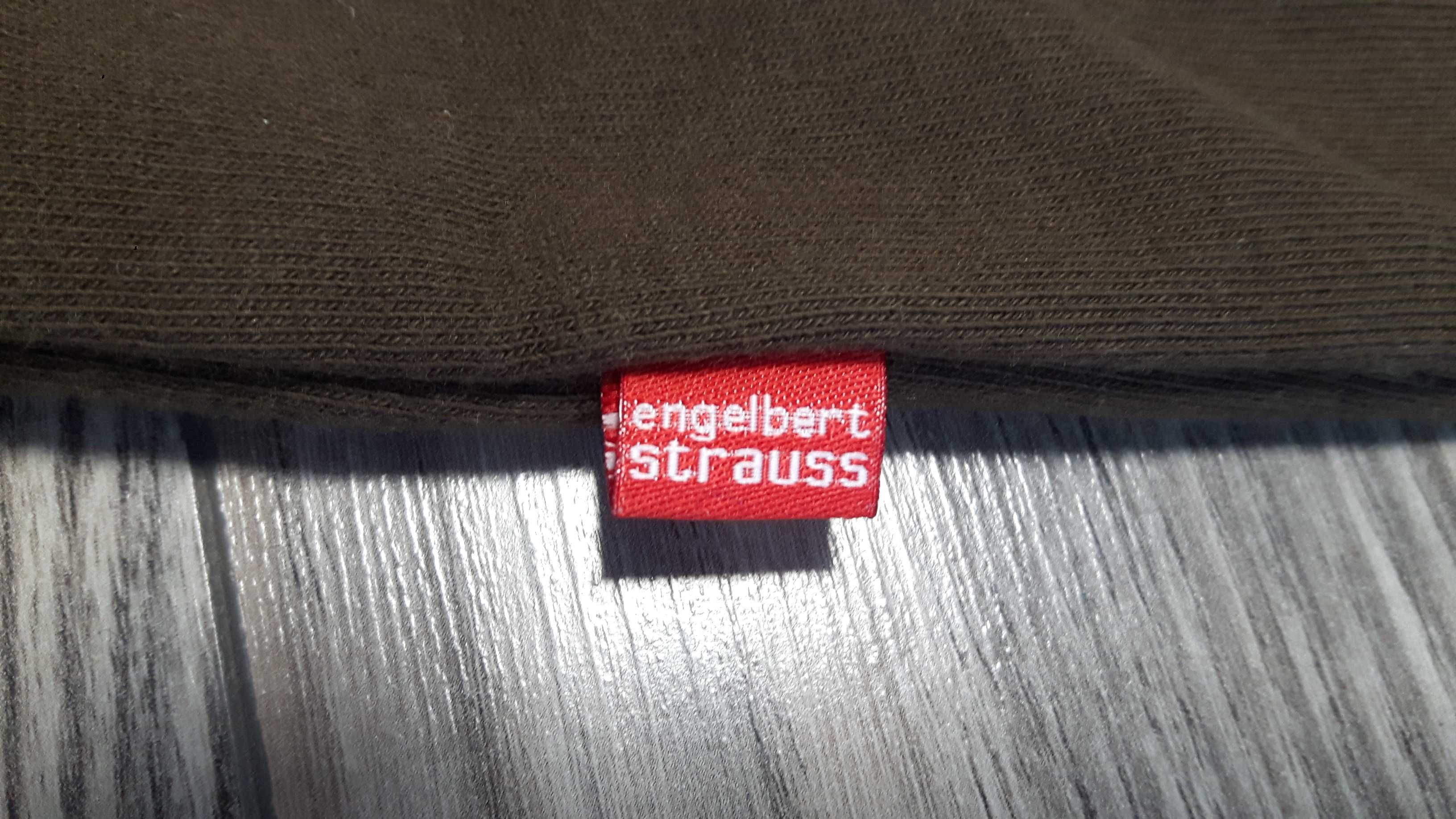ENGELBERT STRAUSS bluza przez głowę męska brązowa zamek nadruk rozm.M