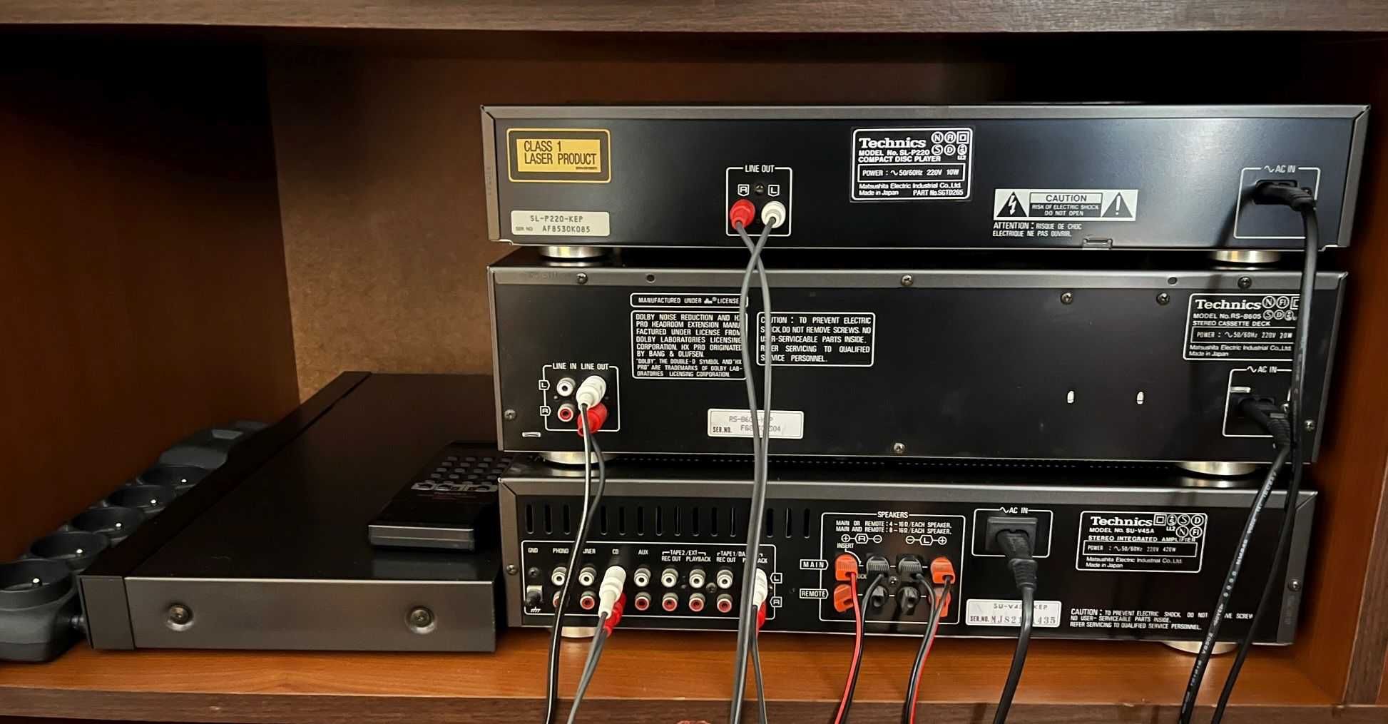 Wieża audio Technics + głośniki Paradigm Atom
