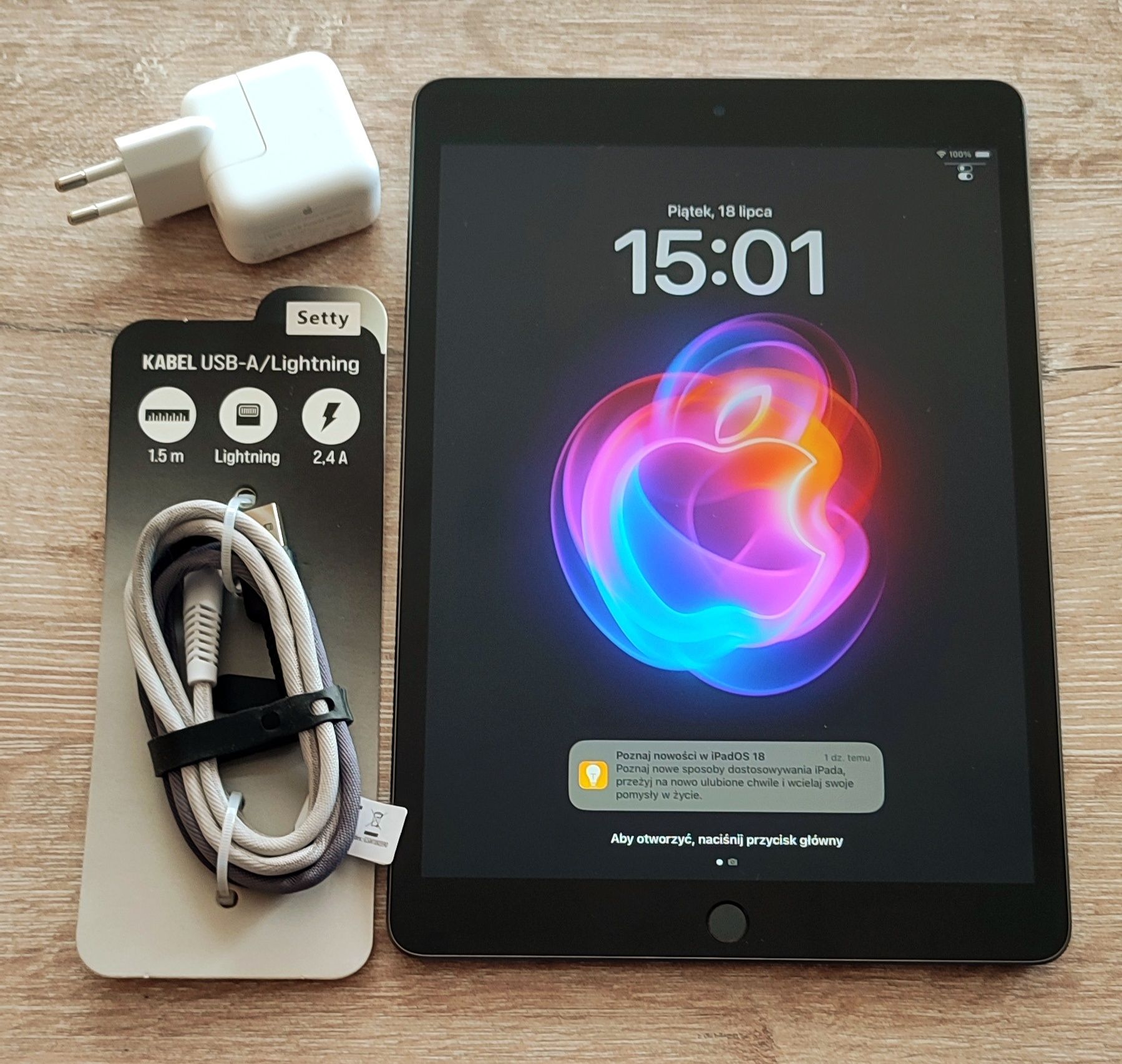iPad 9 gen. 64GB WiFi, 100% bateria, IOS 18.5