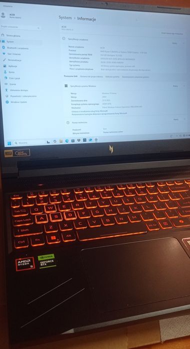 Laptop ACER NITRO R5 16GB 512GB