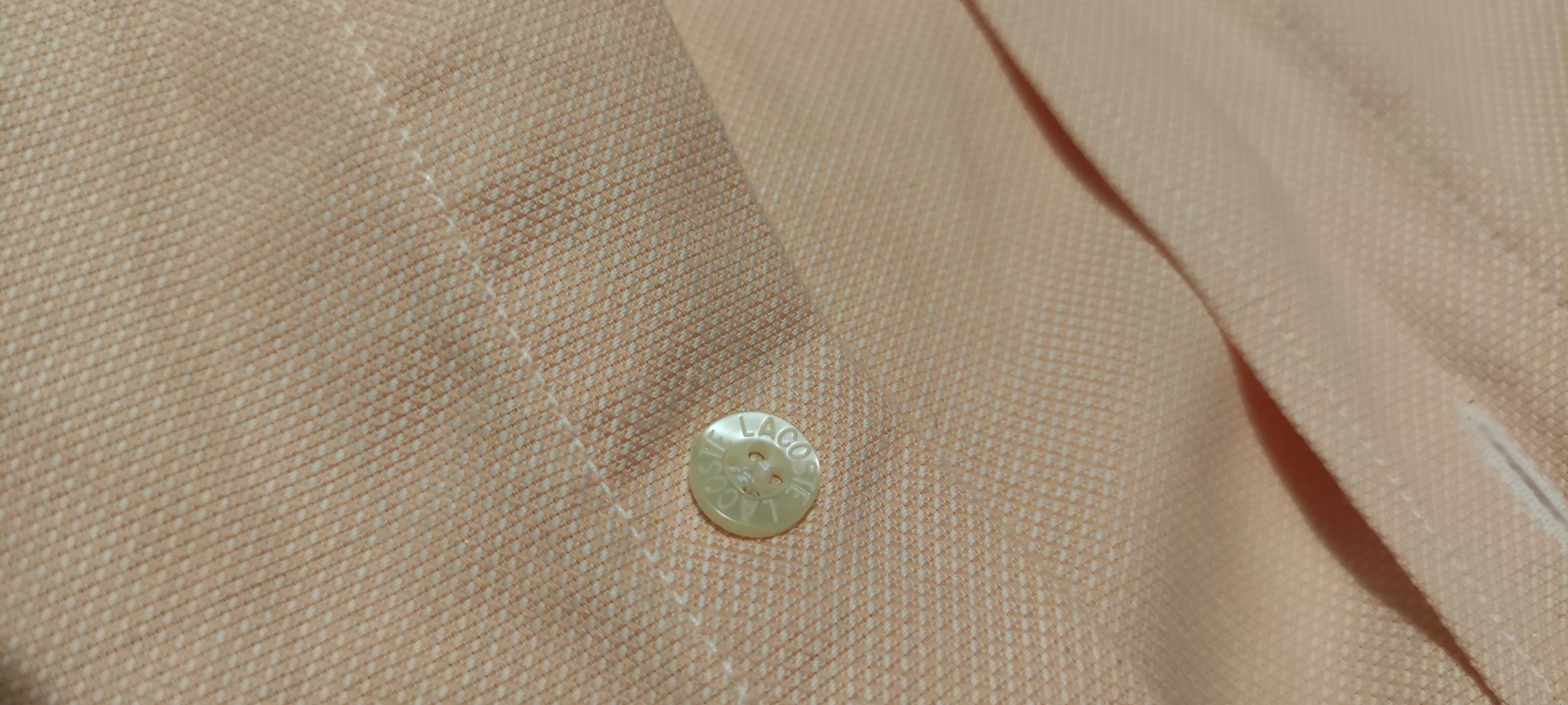 Camisa Lacoste de manga curta - Cor salmão - Tamanho 39