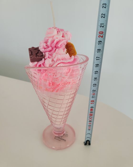 Świeczka sojowa naturalna cukierkowa wafel deser zapachowa duża