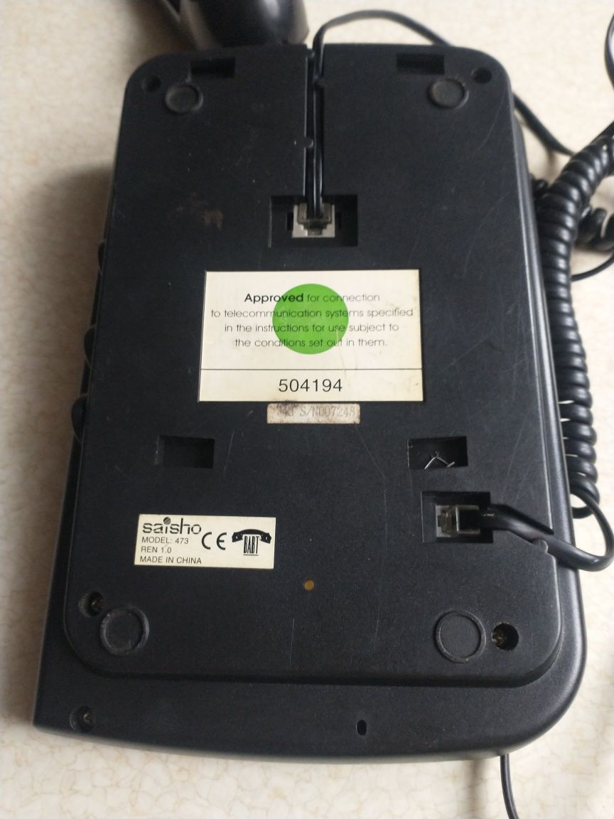 Telefon retro czarny