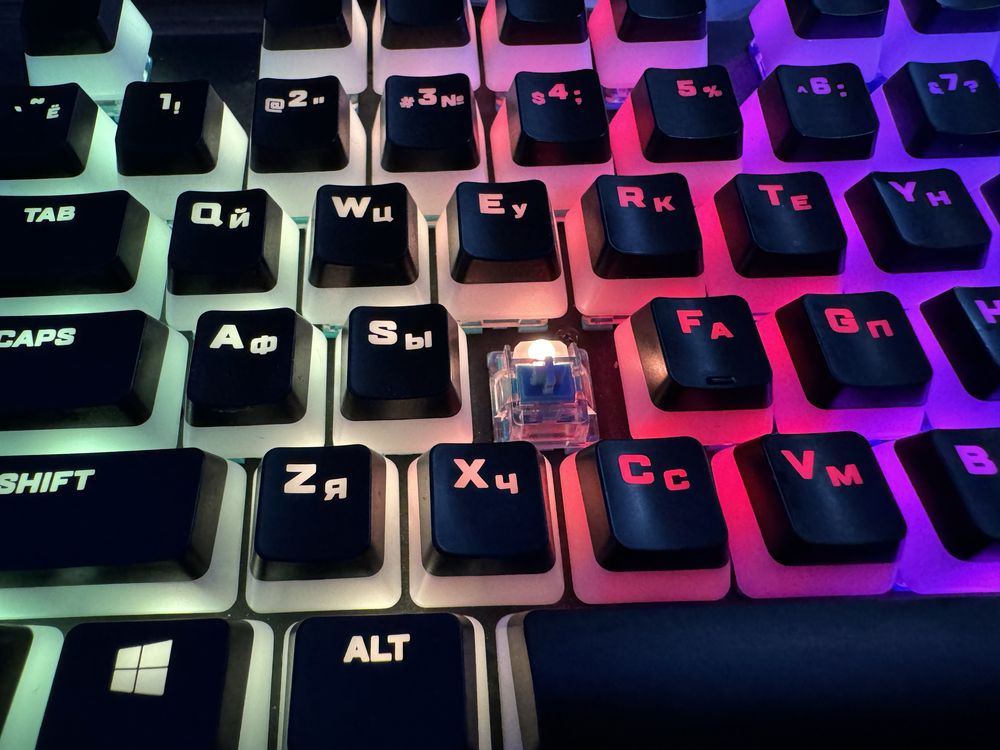 Клавіатура HyperX Alloy Origins (Blue Switch) + Pudding Keycaps