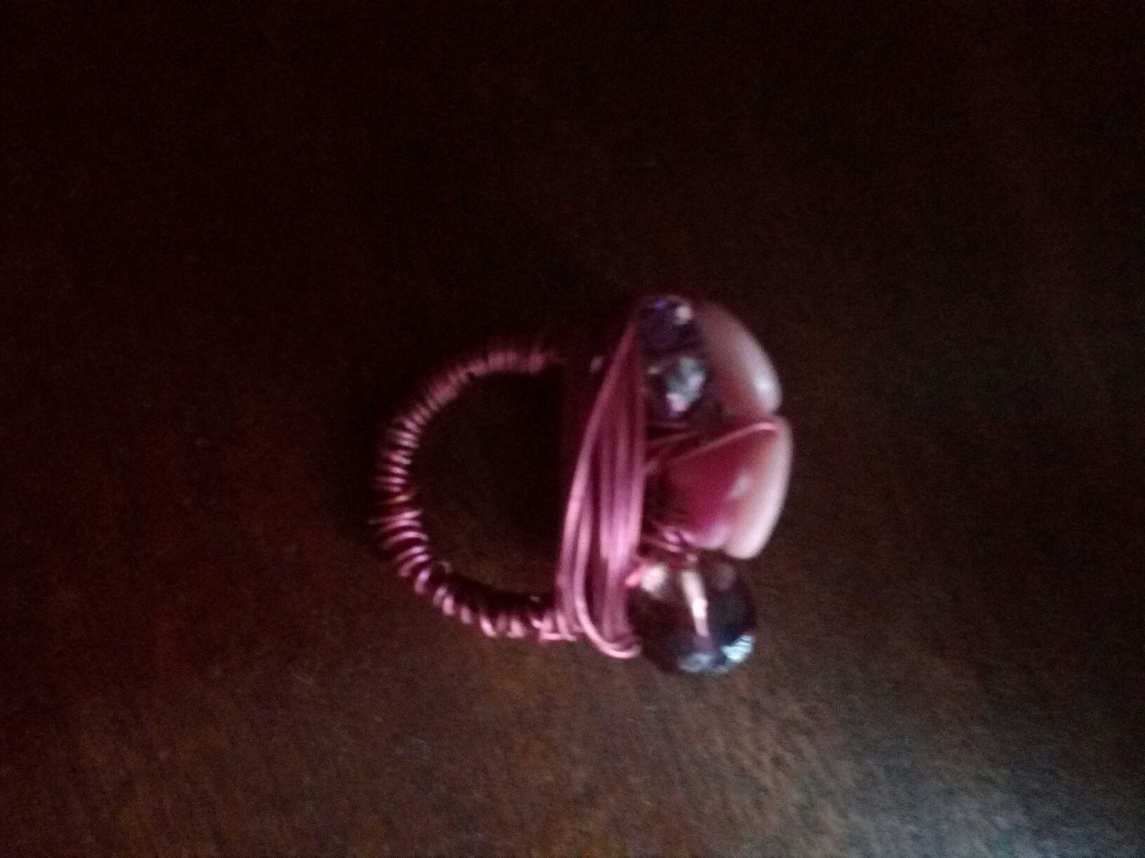 Anel Rosa lembrança de Natal