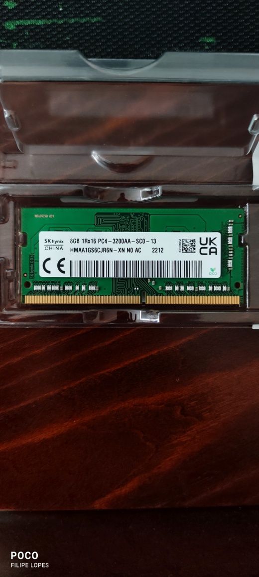 8gb memória RAM so-dimm cl 13 ddr4 3200mhz