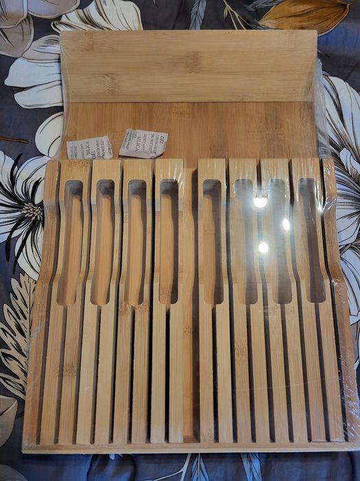 Bambusowy blok na noże 17 sztuk