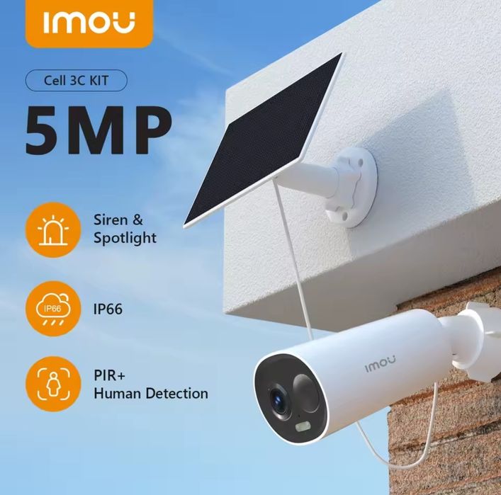 IP відеокамера WIFI Imou Cell 3C  5МП  акум 5000 мАч + СОНЯЧНА ПАНЕЛЬ