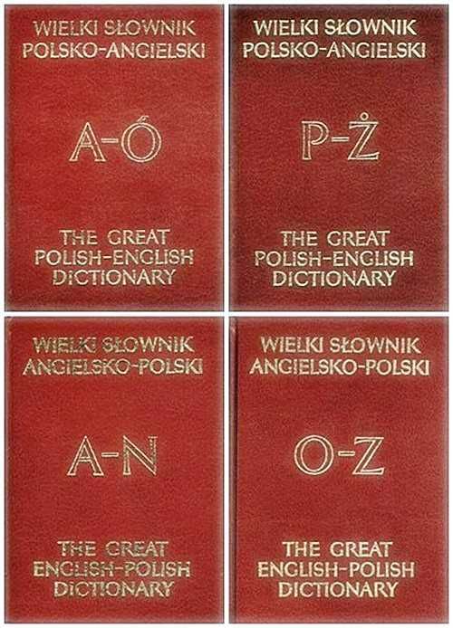 WIELKI SŁOWNIK Polsko-Angielski / Angielsko-Polski Tom 1-4 wyd. W.P.