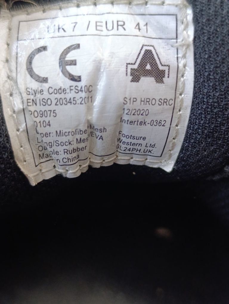 Amblers safety 41p. Чоловічі робочі кросівки.