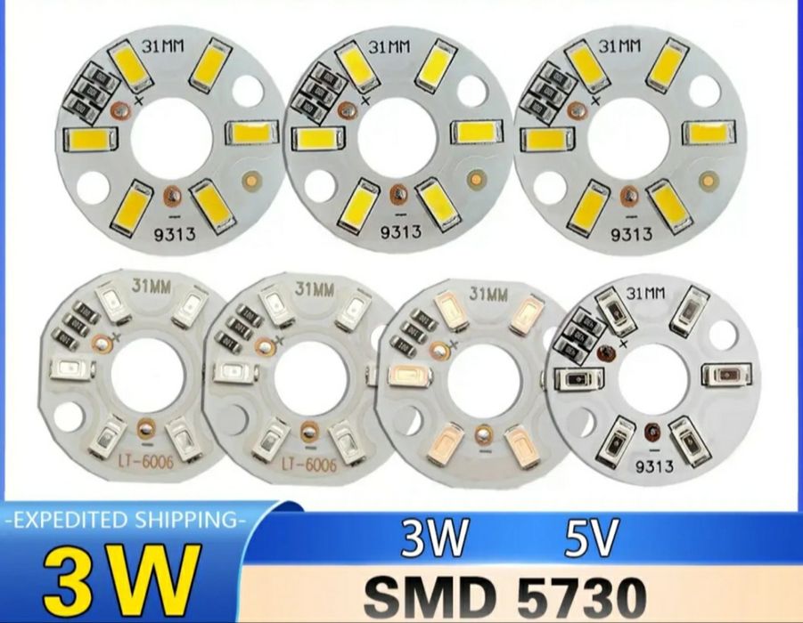 10шт-Модуль світлодіодний 3w 5в світло холодне біле