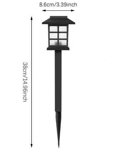 Lampka solarna LED - czujnik zmierzchu - oświetlenie chodnika - 3szt