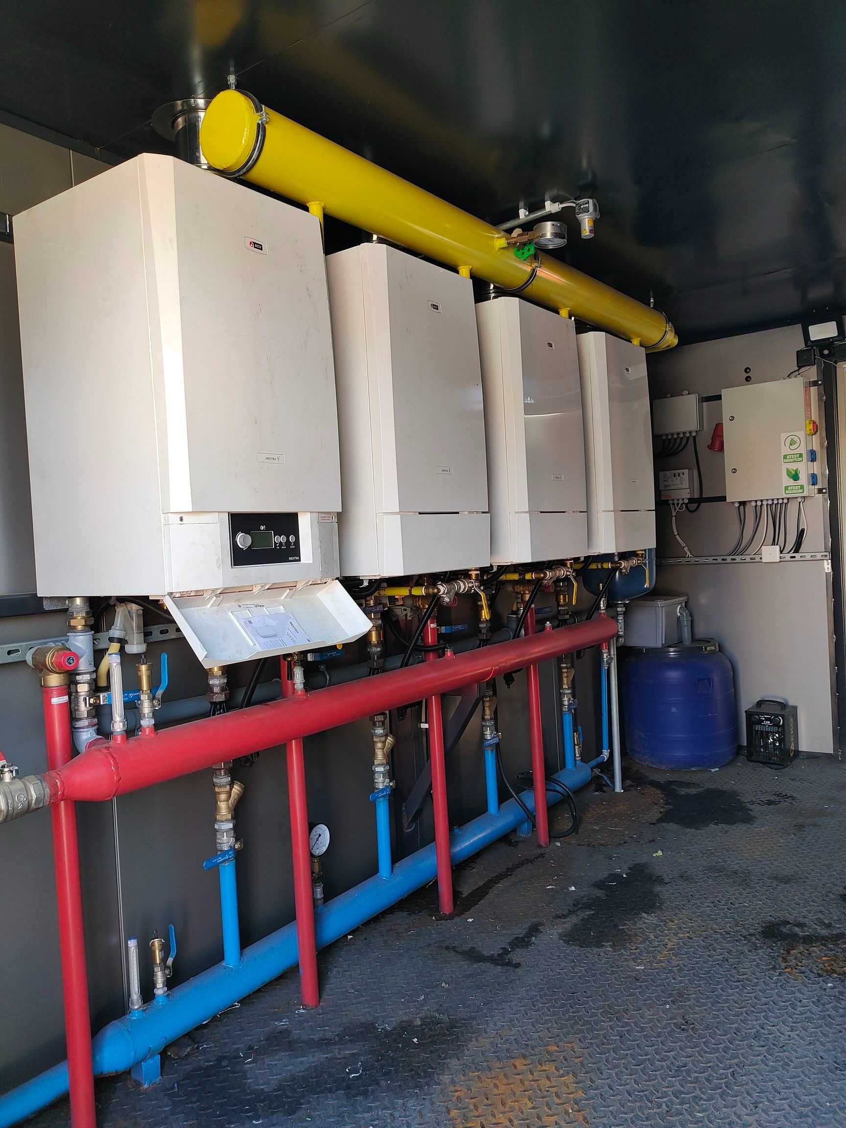 Kotłownia kontenerowa gazowa 480KW kaskada 4x120KW ACV